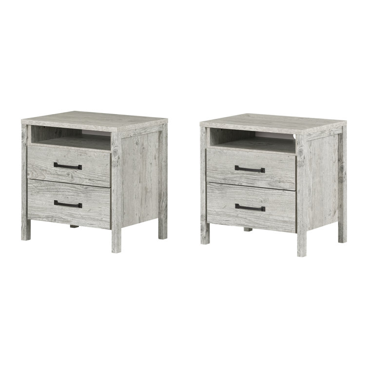 South Shore Gravity Nightstands Gray Maple & Reviews Wayfair